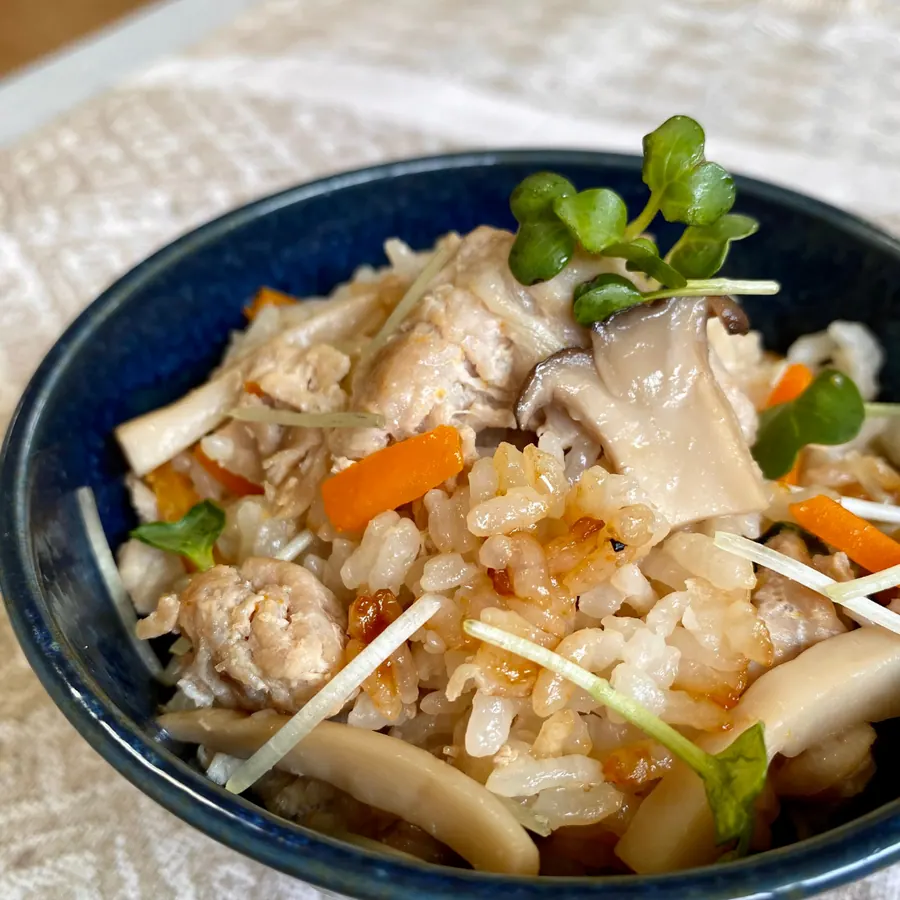 きのこと生姜の炊き込みご飯【5min】 の作り方 9